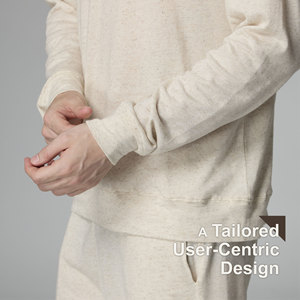 ชุดเสื้อผ้าถักนิตติ้งผู้ชาย Eco Luxe - เสื้อสเวตเตอร์และกางเกงขาสั้นเนื้อผ้าผสมลีโอเซลล์ ผ้าฝ้าย และคลีมาเบลนด์ น้ำหนักเบา - Product Image 4