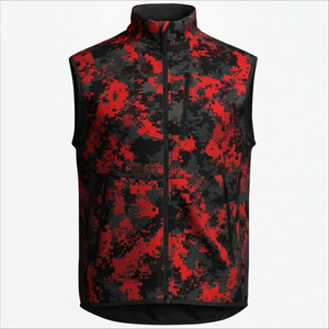 Gilet de chasse sans manches en softshell camouflage pour homme, imperméable et durable, design estival avec imprimé - Product Image 3