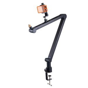 Soporte de Micrófono Giratorio 360 Grados Ajustable con Adaptador de 3/8" y 5/8" para Escritorio, Brazo Articulado para Grabación - Product Image 5