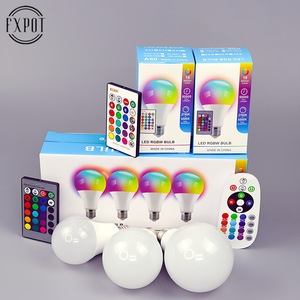 Ampoule LED intelligente RGBW avec télécommande, 16 millions de couleurs, lumière à intensité variable E27/E26, lumière à couleur changeante 2700K-6500K pour la décoration de la maison - Product Image 5