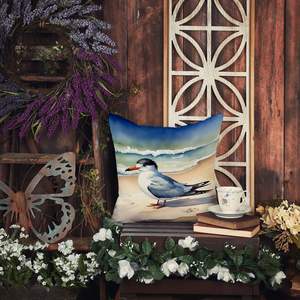 Tern Resting Machine Washable <b>Outdoor</b> Indoor Decorative Throw <b>Pillow</b> 14Hx14W for Couch Bed or Patio - Product Image 4