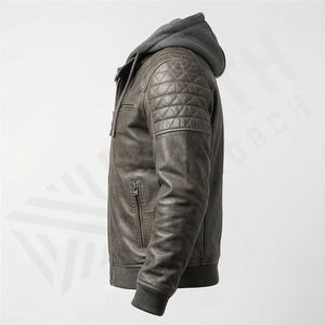 Veste de moto en cuir véritable pour homme de qualité supérieure, nouvelle arrivée, vestes de moto d'hiver, protections amovibles, personnalisables - Product Image 3