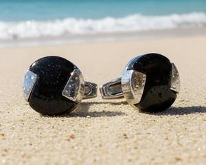 Boutons de manchette personnalisés de luxe pour hommes |   Boutons de manchette en acier inoxydable et argent sterling 925 |   Bijoux de manchette pour chemise de mariage en gros - Product Image 2