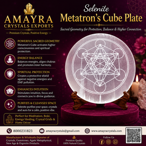 Nuevas Llegadas: Placa de Selenita Tallada con Flor Ohm, Semipreciosa y Espiritual, para Decoración. Compre al por Mayor en Amayra Crystals - Product Image 4