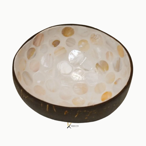 Ensemble de bols à salade en coquille de noix de coco classiques, faits à la main, polis, durables, écologiques, personnalisés OEM ODM KV NATURAL HOME, légers pour les aliments - Product Image 2