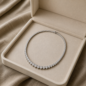 Collar Riviera de 7 CT con Diamantes Cultivados en Laboratorio, Oro Sólido de 14K, Corte Brillante, Regalo de Aniversario o Boda, Joyería Fina de Lujo - Product Image 6