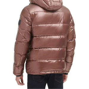Chaqueta Acolchada Personalizada para Hombre, Nueva Llegada, Chaqueta de Invierno de Cuero Impermeable de Alta Calidad, Capucha de Piel de Oveja, Chaqueta Acolchada Transpirable para Hombre - Product Image 4