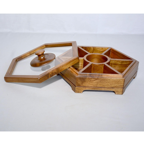 Caja Redonda de Madera Ecológica de Primera Calidad para Dulces, Caja de Chocolate/Caramelos Hecha a Mano por Diseñadores, Decorativa y Elegante para Mesa, Superventas - Product Image 6