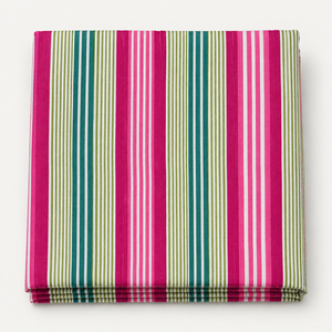 Ensemble de draps en coton faits à la main, imprimé floral rose et vert, literie traditionnelle avec housse de coussin rayée, motif palmier - Product Image 6
