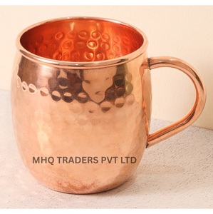 Tasses à Moscow Mule en cuivre martelé personnalisées, 350-400 ml, style vintage, prix abordable, en promotion - Product Image 3