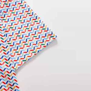Polo à manches courtes pour homme, motif géométrique, tissu tissé décontracté, design imprimé - Product Image 6