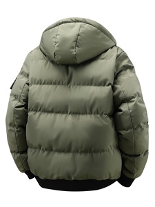 Veste matelassée chaude pour homme, manteau d'hiver à capuche, veste décontractée légère pour l'extérieur - Product Image 2