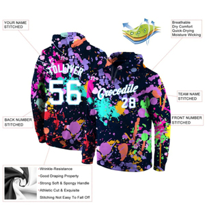 Custom Sublimation Print Hoodie <b>Men's</b> Breathable Polyester Sportswear Team Name Number Front Logo Casual Fit Spring Wear - Product Image 4