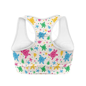 Soutien-gorge de sport pour femme de qualité supérieure, sublimé, fabriqué en mélange de polyester et de spandex, idéal pour le yoga, les exercices et les activités d'entraînement. - Product Image 3