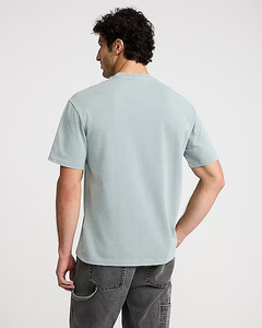Camiseta de Manga Corta para Hombre, Cuello Redondo, Color Azul Claro, Corte Regular, Color Sólido, Informal, de Algodón Jersey, Cómoda para Uso Diario - Product Image 1