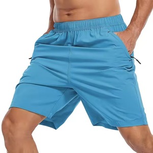Best Quality <b>Men's</b> Solid Blue Quick Dry Athletics <b>Shorts</b> Elastic Waist Pockets Casual Sport Wear - Product Image 2