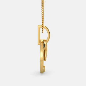 Yellow <b>Gold</b> Black Enamel <b>Infinity</b> Lab Grown Diamond Pendant <b>Necklace</b> - Product Image 4