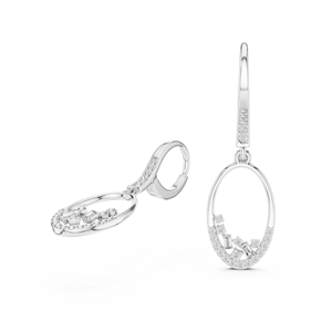 Juego de pendientes exclusivos de oro amarillo de 18 quilates con diamantes cultivados en laboratorio de corte mixto, chapados en rodio, con certificación de tercera parte, para uso diario en la oficina, estilo glamuroso. - Product Image 5