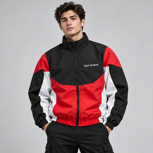 เสื้อแจ็คเก็ตกันลมผู้ชาย Sam Tactical รุ่น Color Block คอตั้ง ซิปหน้า ผ้าโพลีเอสเตอร์ สไตล์สปอร์ต เหมาะสำหรับฤดูใบไม้ผลิ ราคาประหยัด - Product Image 3