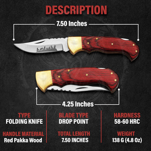 High Hardness Stainless Steel Blade Folding Knife Portable Multi-Use Household Fruit and Camping Survival Pocket Knife - Product Image 3