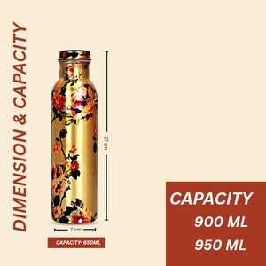 Huge Demand Sale Metal Custom Prints Pure <b>Copper</b> Water <b>Drinking</b> <b>Bottles</b> with Lid Cover Ayurvedic Health Benefits Leakproof - Product Image 6
