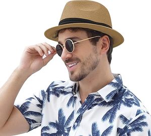 Chapeaux Panama en paille réglables pour l'équitation en plein air, style Fedora, pour le voyage, la randonnée et l'équitation, respirants, vente en gros OEM - Product Image 2