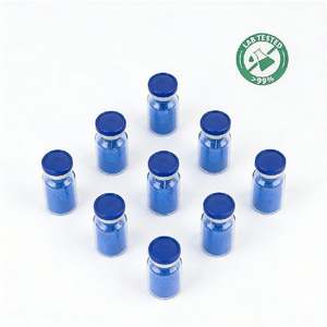 Matière première cosmétique : Peptide de cuivre bleu GHK-Cu en flacons pour poudre fixante raffermissante pour le corps, pureté 99 %, livraison sécurisée, Gotas - Product Image 5