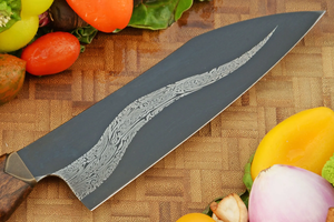 Couteau de cuisine professionnel japonais artisanal moderne en acier Damas, ambidextre, durable, personnalisé en gros (OEM/ODM) - Lames PRESTIGE - Product Image 2