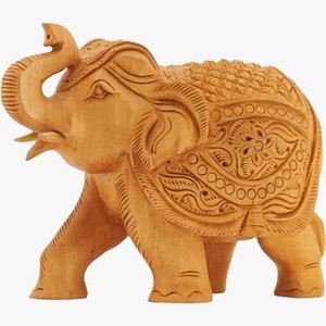 รูปแกะสลักช้างแก้วสีน้ำเงินทำมือ - งานประติมากรรมตกแต่งขายส่ง - Product Image 3