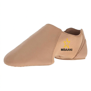 Zapatos de Ballet Suaves para Mujer MBAANI, Zapatos Planos de Baile de Jazz con Suela Dividida de Cuero Color Bronceado, Zapatos de Práctica - Product Image 3