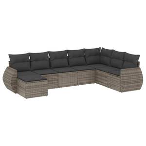 Conjunto de Sofás Modulares Medianos de Ratán PE Gris para Jardín, Colección de Muebles de Jardín Elegantes - Product Image 2