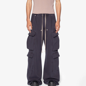 Custom Made <b>Men's</b> Heavyweight <b>Fleece</b> <b>Lounge</b> Baggy Big Multi Pockets Cargo Sweatpants Casual Style Autumn Wear - Product Image 1