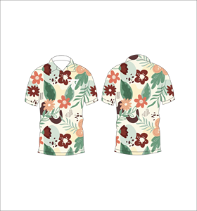 เสื้อโปโลพิมพ์ลายดอกไม้เขตร้อนสำหรับผู้ชาย เสื้อแขนสั้นลำลองสำหรับฤดูร้อน เสื้อคอปกติดกระดุม ระบายอากาศได้ดี น้ำหนักเบา - Product Image 6