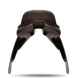 Selle de dressage et de polo professionnelle haut de gamme en cuir anglais véritable couleur camel, personnalisable, durable et certifiée - Product Image 4