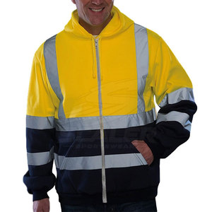 New Arrival Worker Uniform Reflective High Visibility <b>Waterproof</b> Hoodies ANSI Class 2 EN ISO Class 1 Long Sleeve Daily <b>Work</b> - Product Image 3