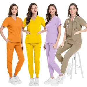 Uniformes médicaux antibactériens en gros, uniformes de médecin durables avec plusieurs poches - Product Image 1