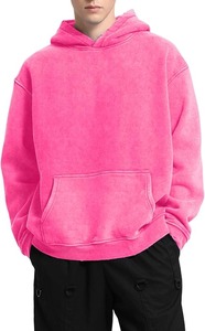 Vente en gros : Sweat à capuche pull-over d'hiver, 100% Coton, respirant, grammage lourd, style vintage, coupe oversize, délavé à l'acide, personnalisable, streetwear - Product Image 6