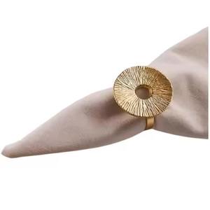 Anneau de serviette classique en aluminium écologique pour la décoration de table de banquet, mariage ou fête - Product Image 3