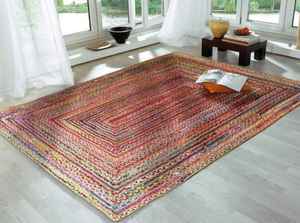 Alfombra Antideslizante Ecológica Hecha de Yute con Material de Algodón Incorporado para Dormitorio y Sala de Estar - Product Image 4