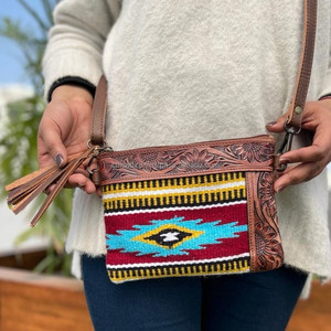 Nueva llegada elegante Vintage Jacquard marrón bolso borla decoración bohemio paisaje patrón Venta caliente Sling bolsos mujeres - Product Image 2