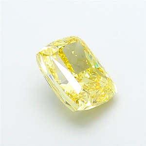Diamante suelto cultivado en laboratorio, corte cojín, color amarillo vivo, certificado CVD, brillo radiante para joyería fina y elegante. - Product Image 2