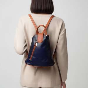 Proveedor Mayorista de Mochilas Mini de Cuero Genuino Personalizadas OEM, Bolsos y Maletas de Cuero, Mochila de Día para Mujer LSBP-0045 - Product Image 3