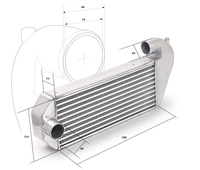 Kit d'intercooler en aluminium haute performance MAINTEC pour Hyundai I30 II 1.6t Diesel (2012-2017) épaisseur 1,5 mm, fixation par boulons