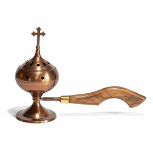 Brûleurs d'encens en laiton de haute qualité, spirituels, religieux, traditionnels, écologiques, finition antique, décoration intérieure pour la méditation et la prière - Product Image 1