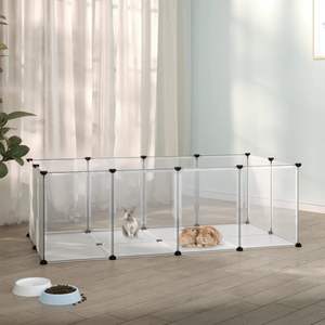 Jaula Plegable Grande para Animales, de Plástico PP Transparente, Corrales y Parques para Mascotas - Product Image 1