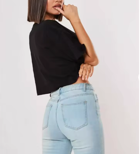 Top Corto de Algodón para Mujer, Manga Corta |   Camiseta Holgada para Yoga, Gimnasio, Entrenamiento, Fitness, Running, Danza y Deportes - Product Image 2