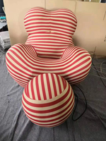 Fauteuil Chesterfield de luxe en tissu cachemire, pivotant, style européen, avec pieds en bois, garantie 10 ans