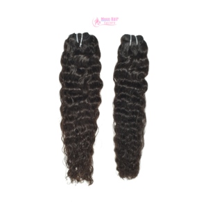 Extensiones de Cabello Humano Remy Indio Rizado Doble Trama, Color Negro Natural, Textura Ondulada Voluminosa, Puntas Llenas, Cutícula Alineada - Product Image 1