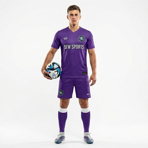 Breathable Casual Adult Soccer Uniform Short Sleeve High Quality Custom Team Name & Logo Soccer Uniform this season warm up - Product Image 3