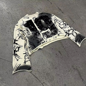 Drop Shoulder <b>Shirts</b> OEM Custom Logo Men's Casual Streetwear Acid Washed Heavyweight Oversized <b>Shirt</b> 100% Cotton Long Sleeve - Product Image 2